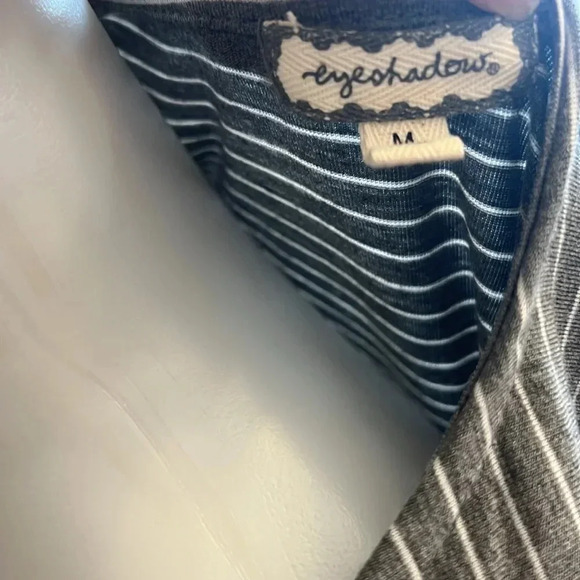 Eyeshadow Gray Striped Long Sleeve Dress - Picture 8 of 11